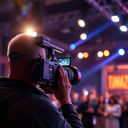 Cameraman filming a live event