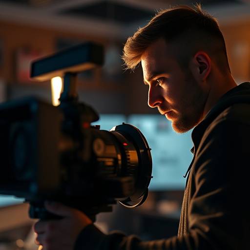 Video editor working on a project